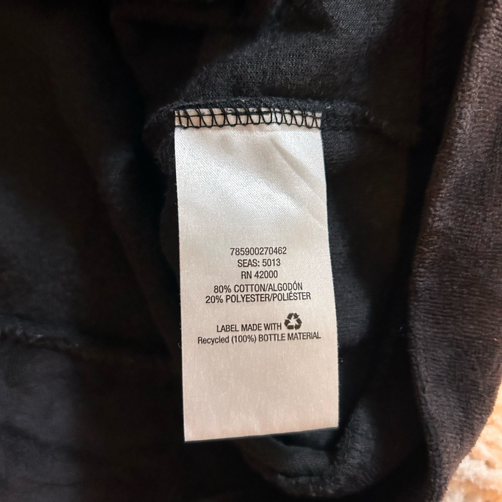 Basic Editions Black Rhinestone Velour Zip Up Jacket - Picture 4 of 5
